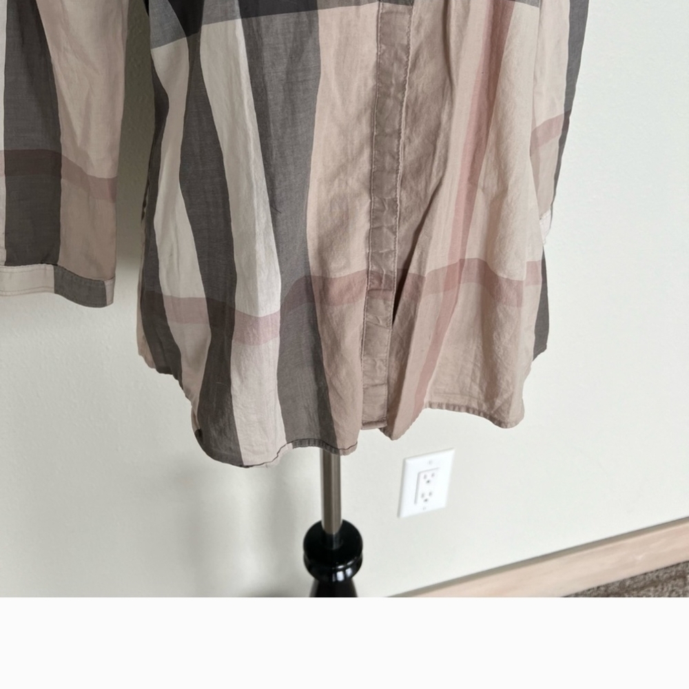 Burberry Brit Stone Gray Nova Check Women's Shirt - Picture 6 of 16